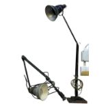 A vintage black painted Anglepoise lamp and another (both af) (2).