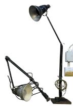 A vintage black painted Anglepoise lamp and another (both af) (2).