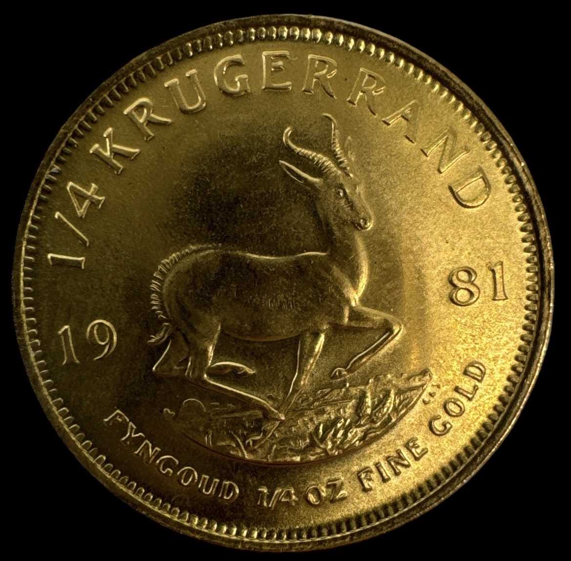 A 1981 1/4 Krugerrand.