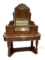 A 19th century mahogany Aesthetic Movement dressing table, width 120cm.