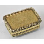 LEDSAM, VALE & WHEELER; a George IV hallmarked silver gilt vinaigrette with pierced interior,