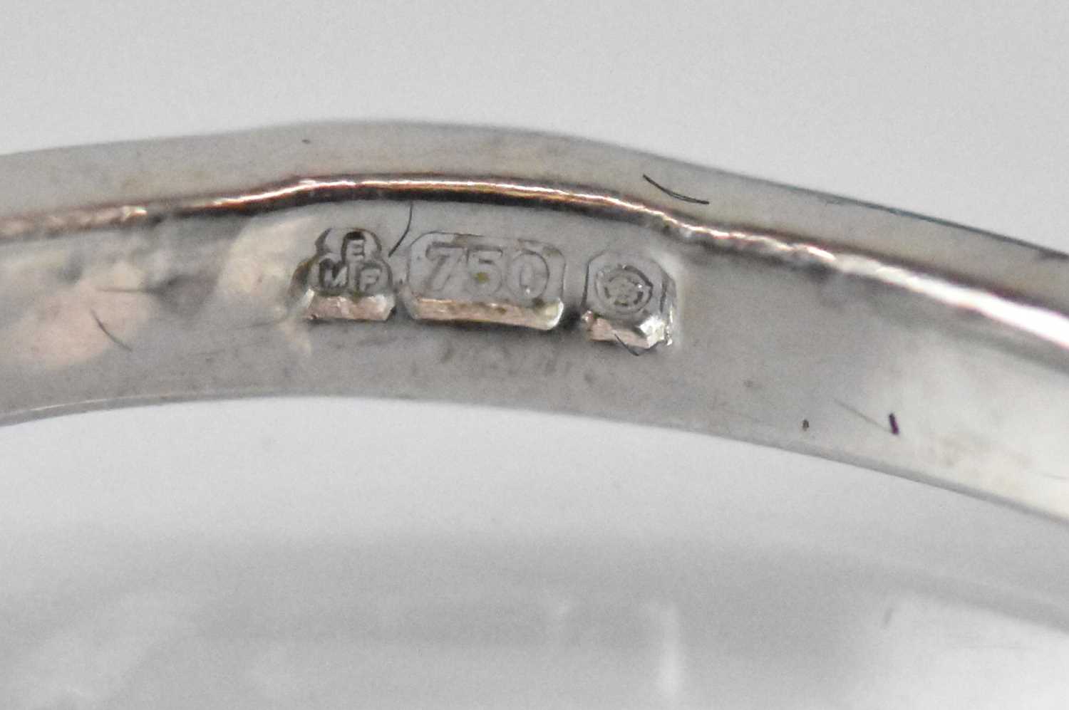 An 18ct white gold seven stone diamond ring, size K/L, approx 2.7g. - Image 3 of 3