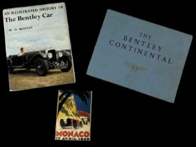 AUTOMOBILIA; a Bentley car book by W. O. Bentley and a brochure for the original Bentley