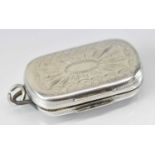 WARDELL & KEMPSON; a George III hallmarked silver vinaigrette with pierced interior, Birmingham