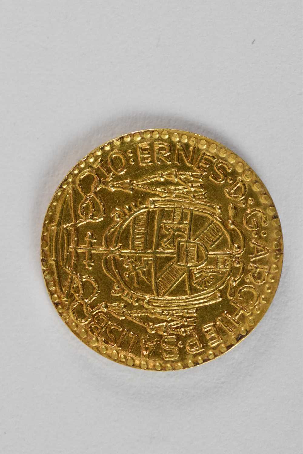 A John Ernest, Salzburg one half ducat, 1704, diameter 0.7cm, approx 1.8g. - Image 2 of 2