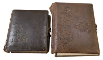 Two 19th century leather bound photograph albums.