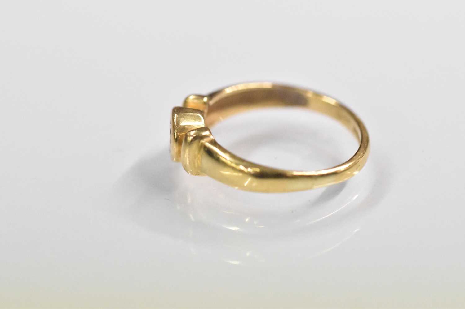 An 18ct yellow gold diamond solitaire ring, the central stone approx 0.25ct, size K/L, approx 2.7g. - Image 2 of 3