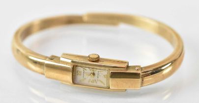 A 9ct yellow gold lady's wristwatch, diameter of strap 5.5cm.