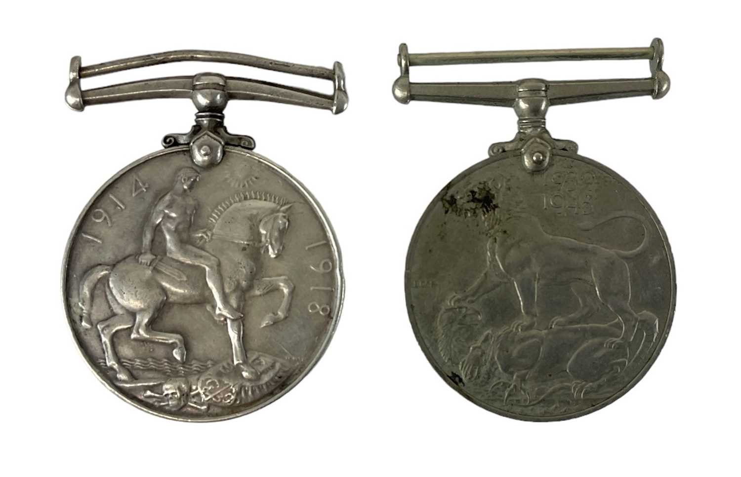 A WWI British War medal awarded to Private S Tomkins CGDS, also a 1939/45 medal (2).
