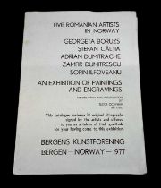 † A folio, 'Five Romanian Artists in Norway', containing two signed limited edition lithographs from