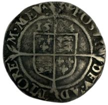 An Elizabeth I 1561-1584 sixpence.