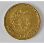 A Nicholas II 1899 ten rouble coin, diameter 2cm, approx 8.5g.