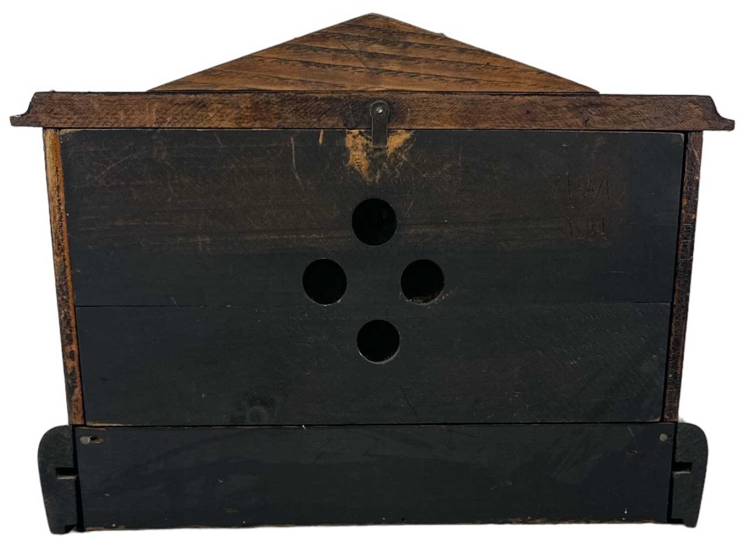 WM L GILBERT CLOCK CO; an early 20th century oak cased mantel clock, height 30cm, width 40cm. - Image 2 of 3