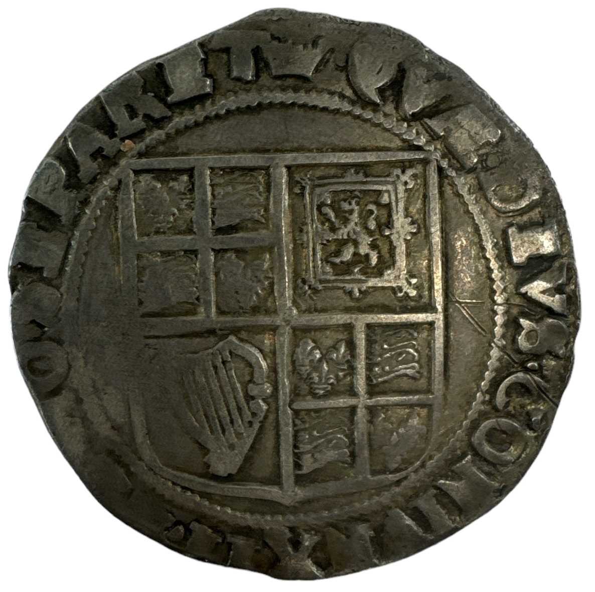 A James I shilling.