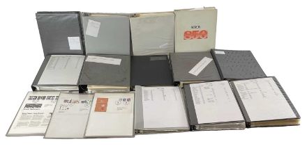 A group of thirteen albums of stamps and covers, with many mint GB and GB caterpillars from 1970