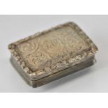 NATHANIEL MILLS; a William IV hallmarked silver vinaigrette with pierced gilt interior, Birmingham