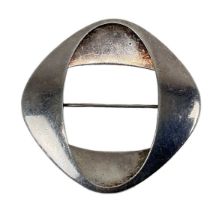 GEORG JENSEN; a silver brooch designed by Henning Koppel, no. 368, approx 14.2g.