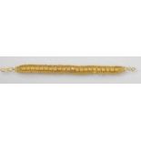 An Indian 22ct yellow gold fine link bracelet, length 18.5cm, approx 12.7g. Condition Report: Please