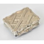 HILLIARD & THOMASON; a Victorian hallmarked silver vinaigrette with pierced gilt interior,