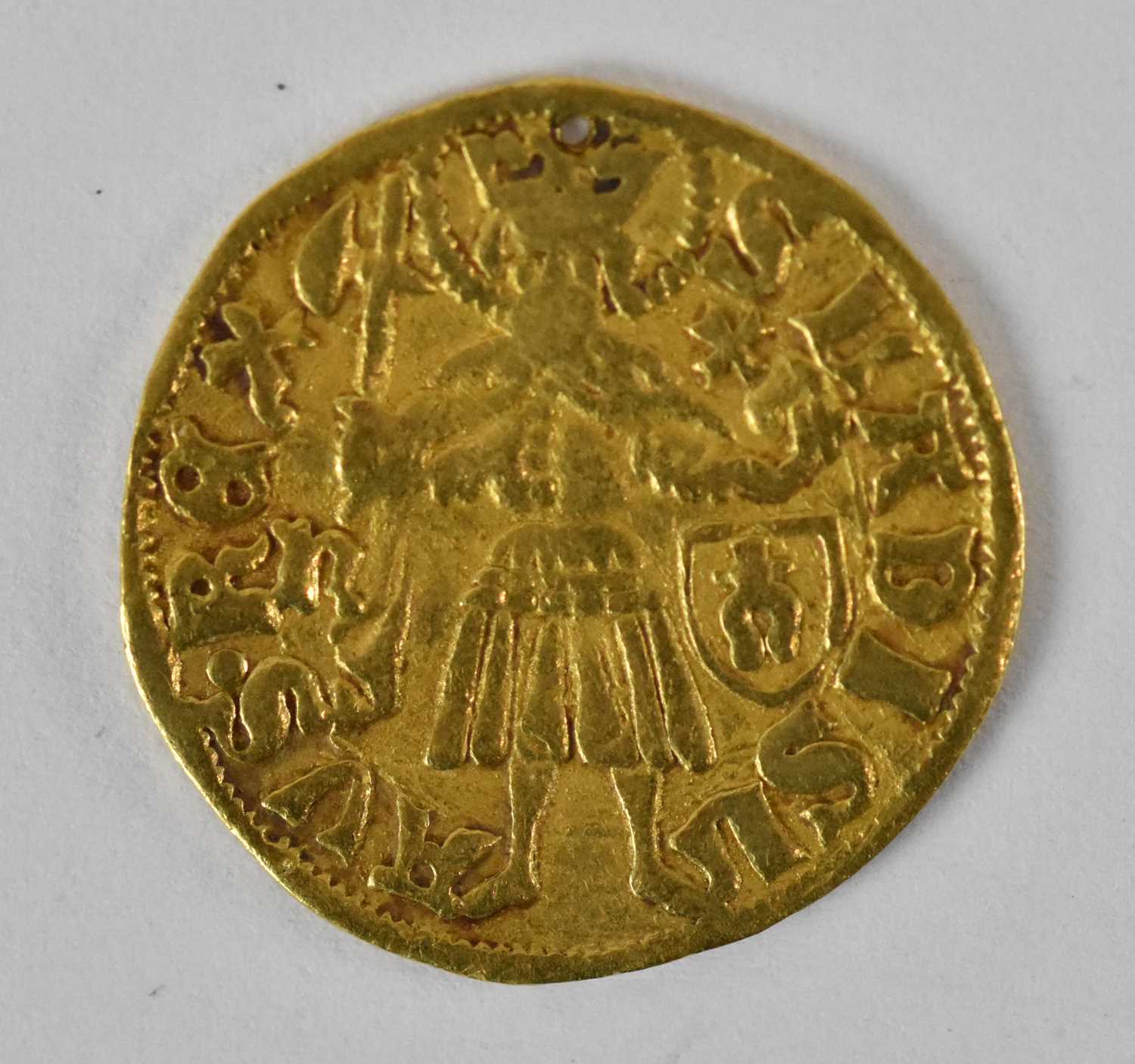 A Hungarian one ducat coin, approx 3.4g.