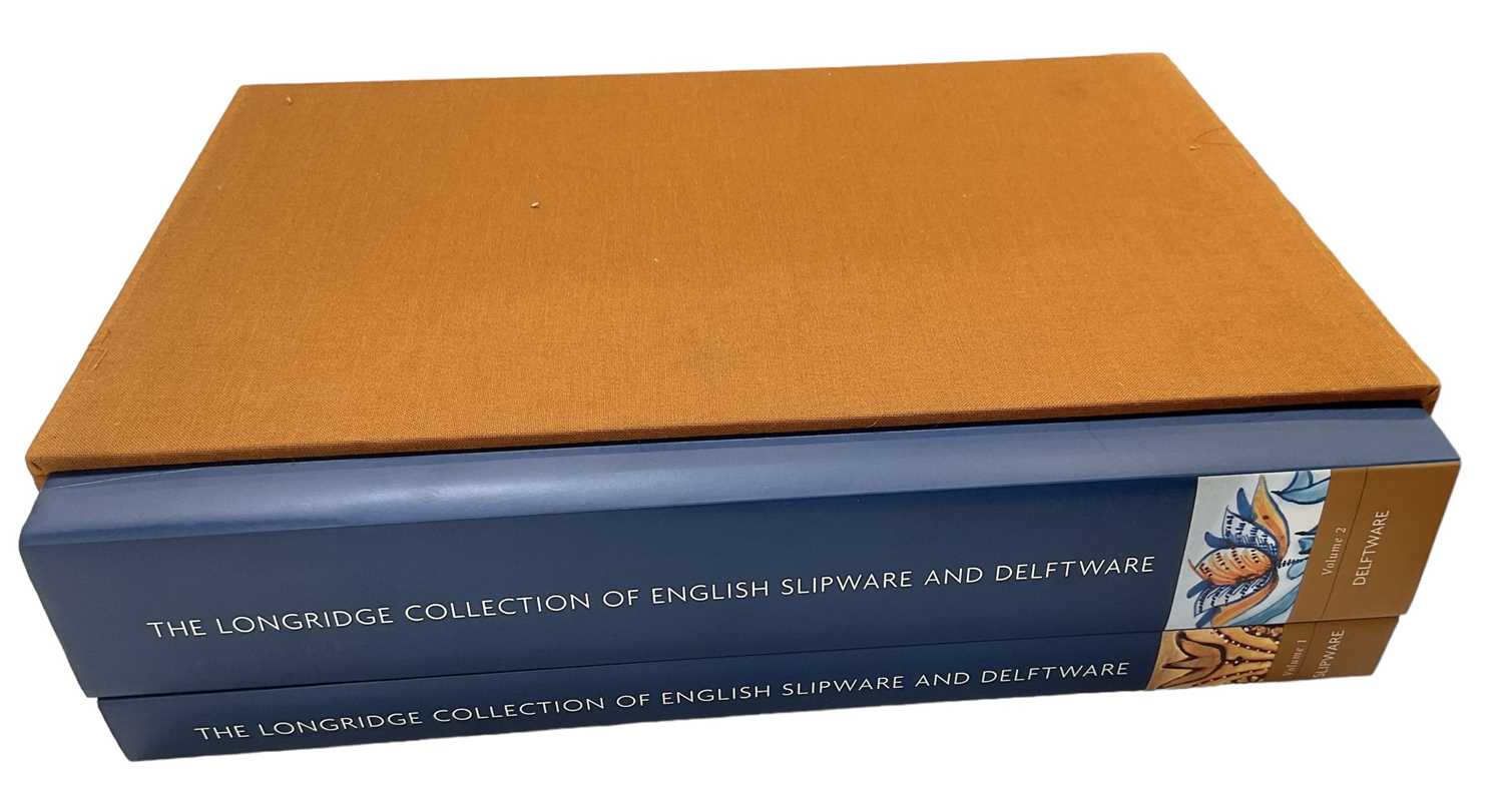 THE LONGRIDGE COLLECTION OF ENGLISH SLIPWARE AND DELFTWARE; a cased book comprising two volumes. - Image 2 of 2