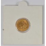 A 1981 1/10 oz fine gold krugerrand.