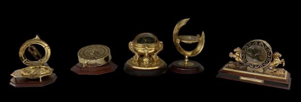 THE FRANKLIN MINT; a group of modern brass items including the National Maritime Historical