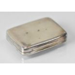 SAMUEL PEMBERTON; a George III hallmarked silver plain rectangular vinaigrette with gilt interior,