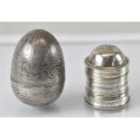 THOMAS WILLMORE; a George III hallmarked silver nutmeg grater of circular form, Birmingham 1800,