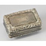 JOHN BETTRIDGE; a small George IV hallmarked silver vinaigrette, Birmingham 1829, 2.6 x 1.8cm.