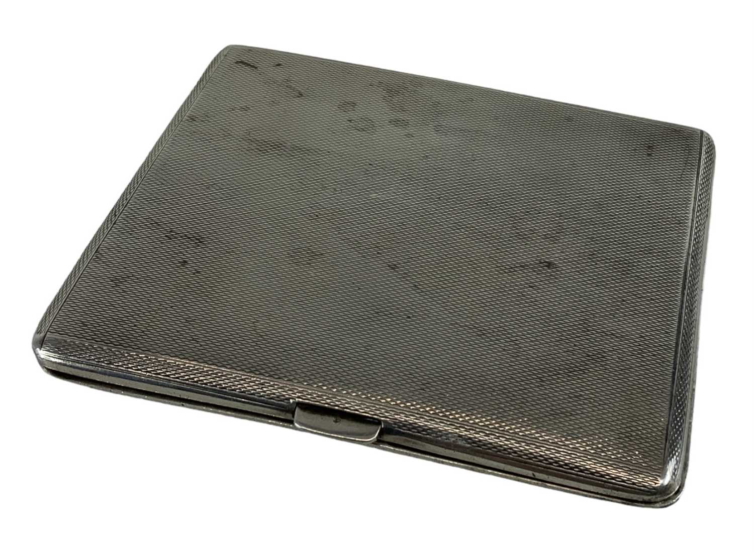 CHARLES S GREEN & CO LTD; a George V hallmarked silver cigarette case, inscribed 'RS from George &