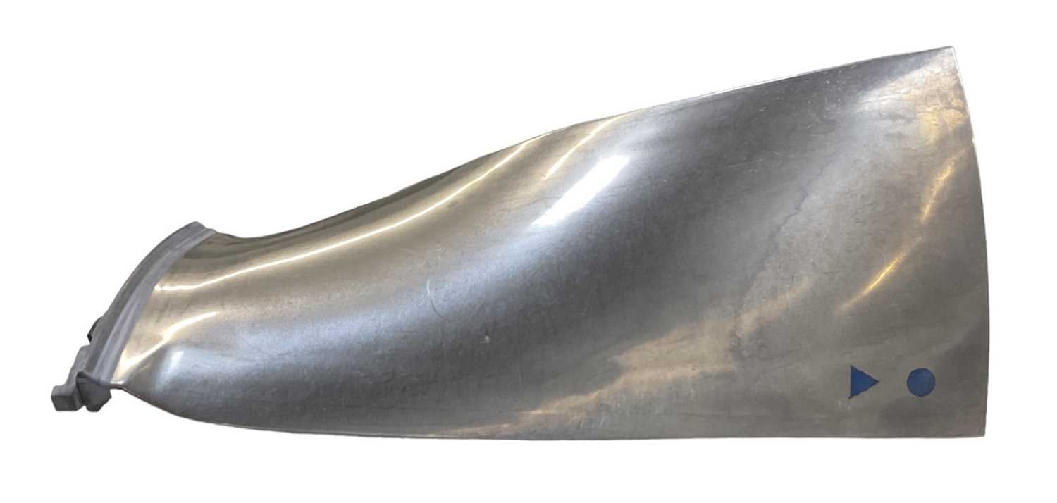 A Rolls Royce RB211 first stage fan blade section, length 79cm.
