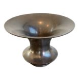 A large modern bronze vase, height 19.5cm, diameter 28cm.