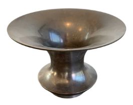 A large modern bronze vase, height 19.5cm, diameter 28cm.