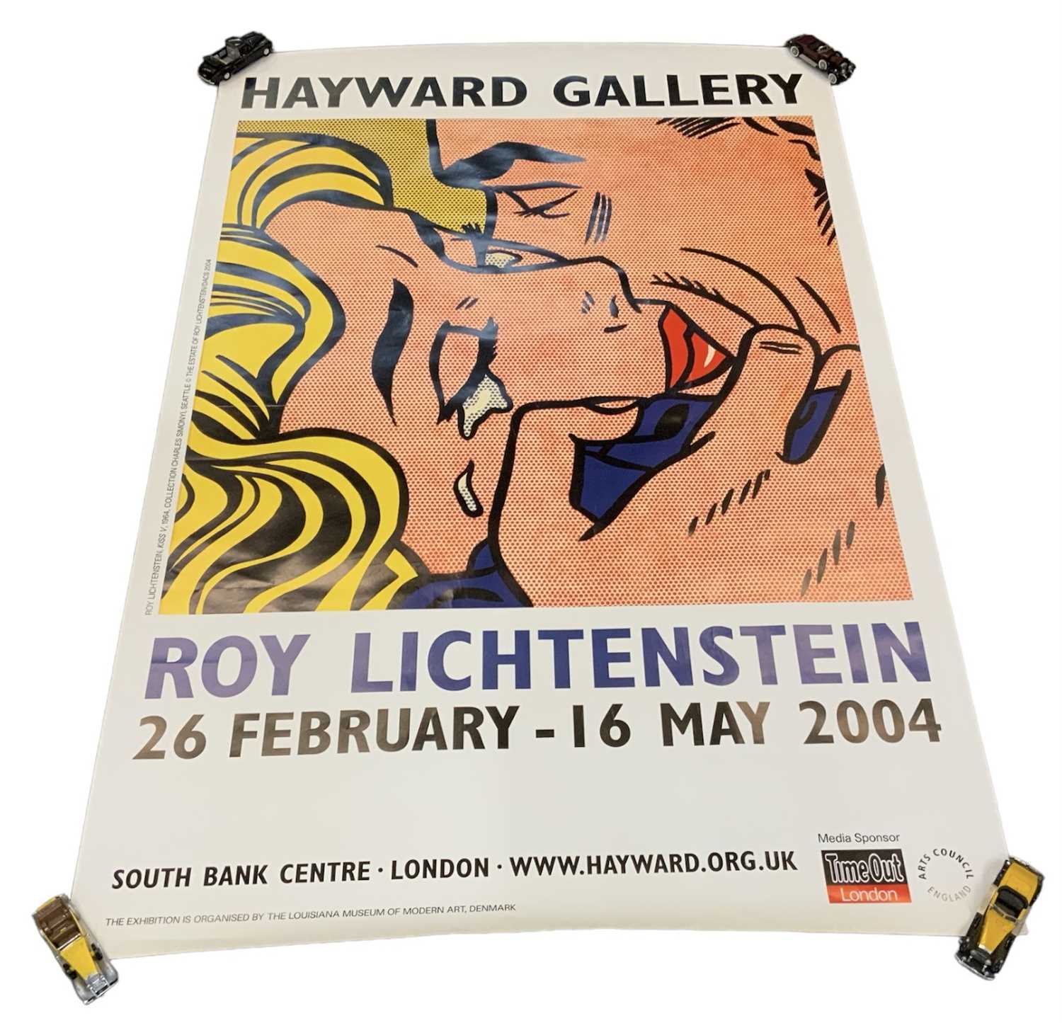 A Hayward Gallery poster for 'Roy Lichtenstein, 26th February -16th May 2004'.