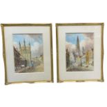 CHARLES MCKINLEY; pair of 19th century watercolours, 'Anturesk' and 'Lounrain', both depicting