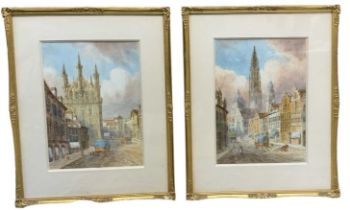 CHARLES MCKINLEY; pair of 19th century watercolours, 'Anturesk' and 'Lounrain', both depicting