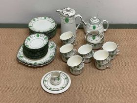 ROYAL DOULTON; a 'Countess' pattern tea set including cups and saucers, teapot and hot water jug,