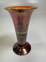 WILKINSONS PAN'S GARDEN; a trumpet vase with printed marks to base, height 21cm.