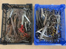 A quantity of 19th and 20th century scissors including Sheffield manufacturers.