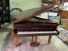 A Challen baby grand piano, height 100cm, width 146cm.
