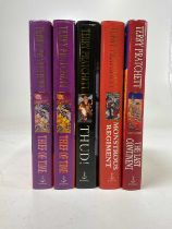 TERRY PRATCHETT; 'Thief of Time', first edition, signed by the author, together with four other