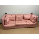 A drop-end sofa, height 76cm, width 220cm, depth 91cm.