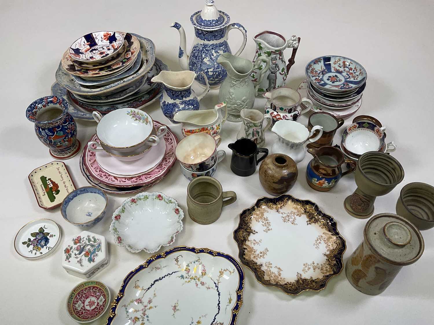 A quantity of ceramics to include studio pottery, Royal Crown Derby, Doulton and other 19th - Image 2 of 2