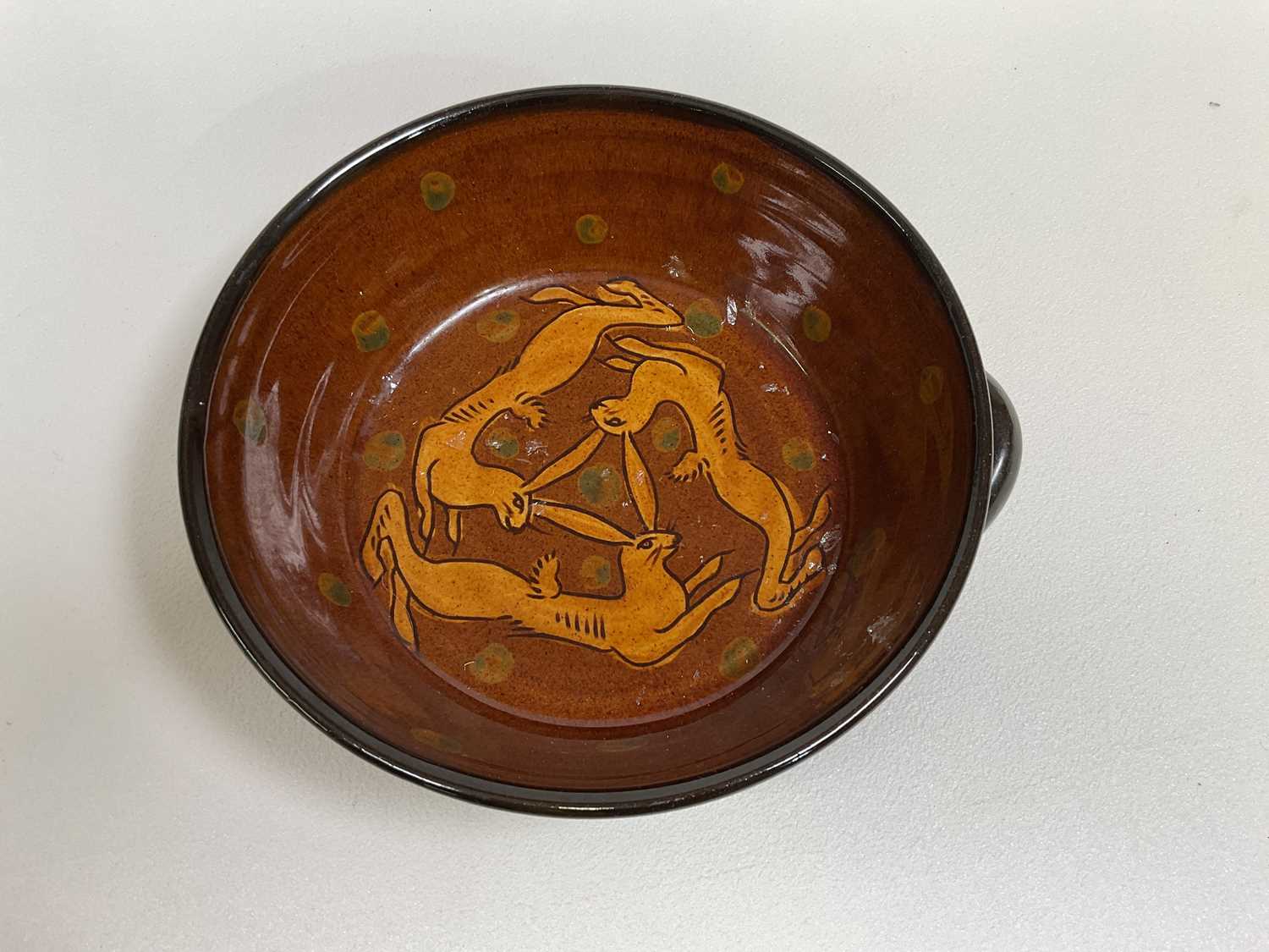 † A small group of studio ceramics including a Clive Bowen slip glaze decorated vessel and cover, - Image 10 of 14