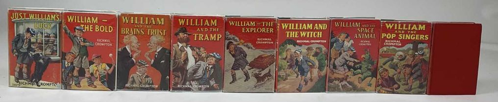 RICHMAL CROMPTON; nine first editions, to include, 'Just William's Luck' 'William and the Brains