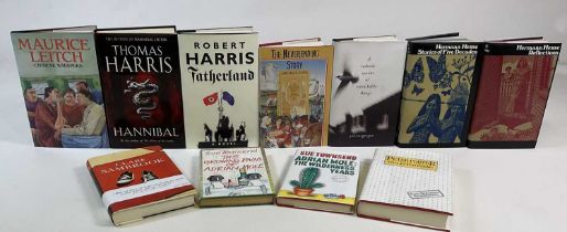 A collection of modern first editions including Robert Harris 'Fatherland', 1992, Thomas Harris '