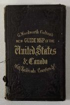 G. WOOLWORTH COLTON'S; 'New Guide Map of the United States & Canada with Railroads, Counties etc',