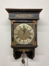 A wall clock set with a thirty hour longcase clock dial and movement, inscribed 'Richard Houton,