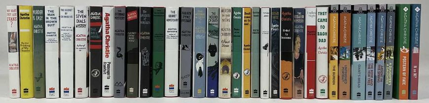 AGATHA CHRISTIE; a collection of thirty-four books of novels and short stories, each being a